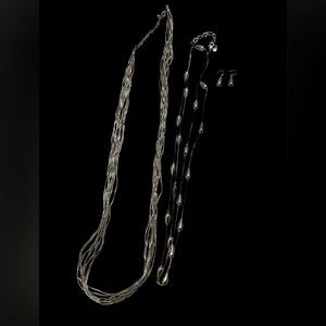 Silver Toned Jewelry Set